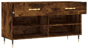 füstös tölgy színű szerelt fa cipőpolc 102x35x55 cm