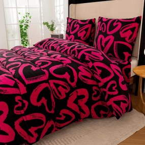 Mikroplüss ágyneműhuzat AMORYS rózsaszín Ágyneműhuzat mérete: 70 x 80 cm | 140 x 200 cm