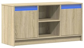 sonoma tölgy színű szerelt fa LED-es TV-szekrény 100x34x50 cm