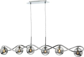 Dar Lighting modern függeszték lysandra füstös csiszolt króm darlys6250