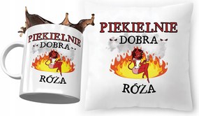 Rózsa párna ajándék bögre szett fényképes nyomtatással