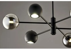 Jupiter 1974 - Csillár rúdon MOKA 3xGU10/10W/230V + 3xG9/10W/230V fekete/króm