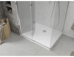 Mexen Lima zuhanykabin 120x100cm, 6mm üveg, króm profil - átlátszó üveg + Vékony zuhanytálca - 856-120-100-00-00-4010