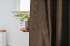 Sötétítő függöny DUNES VELVET 140x250 cm, barna Felfüggesztés: Hullámos sínszalag