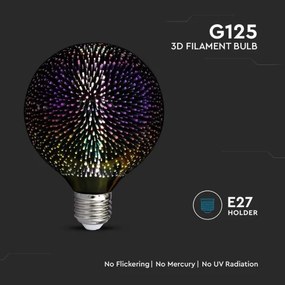 LED 3D dekorációs izzó FILAMENT G125 E27/4W/230V 3000K