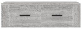 szürke sonoma színű szerelt fa függő TV-szekrény 80x36x25 cm