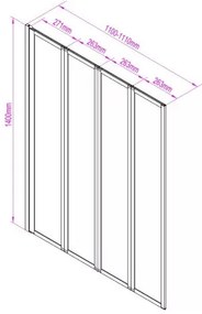 Tribeca 110x140 cm kádparaván