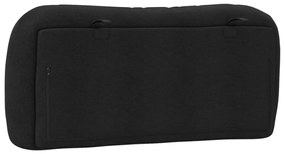 fekete szövet fejtámla párna 80 cm