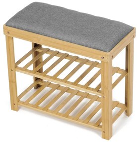 Natúr Bambusz Cipős, Szürke Színben DR-N1010 GREY2