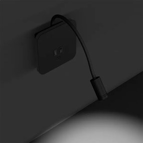 LED flexibilis fali lámpa BASE 1xLED/8W+1xLED/2W/230V fekete/ezüst