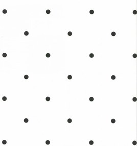 Fabulous World Dots fehér és fekete tapéta 67105-3