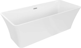 Luxury Tonia szabadon álló fürdökád akril  170 x 75 cm, fehér,  leeresztö  króm - 52171707500 Térben álló kád