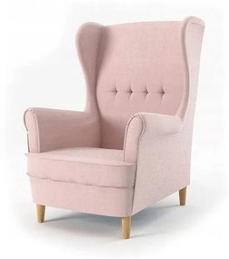 Skandidáv füles fotel - rózsaszín