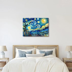 Kép – Csillagos éjszaka mozaikja (70x50 cm)