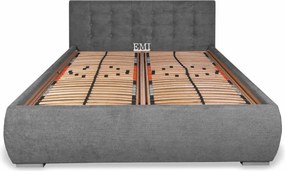 Aria kárpitozott ágy + rácsos rács + matrac EMI