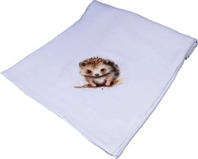 Textil tetra kifogó-törölköző süni mintával 140x140cm