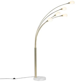 Art Deco állólámpa arany 5-lámpás - Sixties Marmo