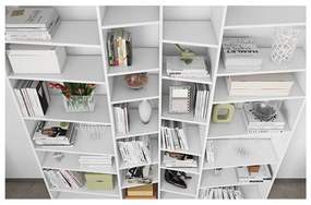 Fehér könyvespolc 214x224 cm Valsa – TemaHome