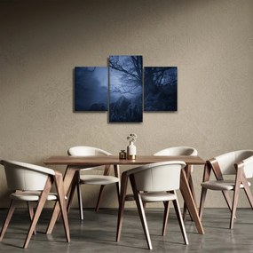 Egy sötét erdő képe (90x60 cm)