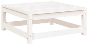 vidaXL fehér tömör fenyőfa kerti lábzsámoly párnával