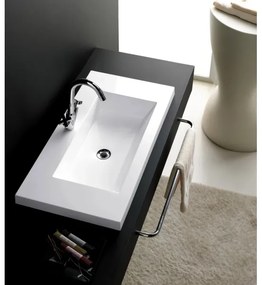 Bathco 0515 - Süllyesztett COLLOTO mosdó 100x40 cm, gyanta, fehér