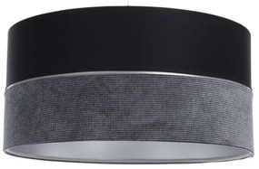 Csillár zsinóron TWIST 1xE27/60W/230V fekete/szürke/ezüst