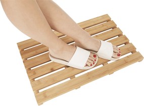 Csúszásgátló szőnyeg a fürdőszobába, természetes lakkozott bambusz, KLERA