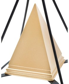 Piramid fém szobor aranyszínű dekorral - Mauro Ferretti