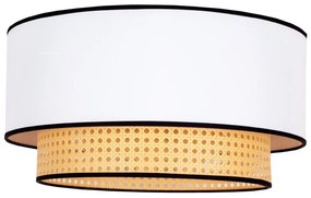 Duolla Duolla - Mennyezeti lámpa BOHO 1xE27/15W/230V átm. 45 cm fehér/rattan DU84410