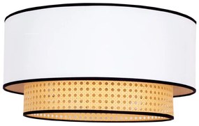 Duolla - Mennyezeti lámpa BOHO 1xE27/15W/230V átm. 45 cm fehér/rattan