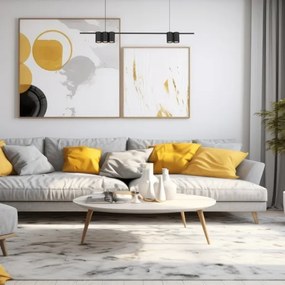 Csillár zsinóron GENESIS 5xGU10/8W/230V fekete