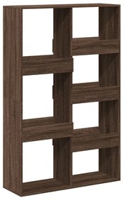 barna tölgy színű szerelt fa könyvszekrény 100 x 33 x 155,5 cm