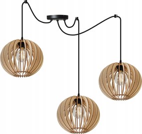 Mennyezeti Lámpa Függeszték Hármas Csillár Fa Modern Boho Led