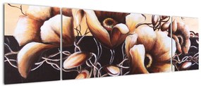 Modern kép - virágok  (170x50cm)