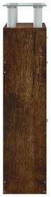füstös tölgy színű szerelt fa cipősszekrény 63x24x104 cm