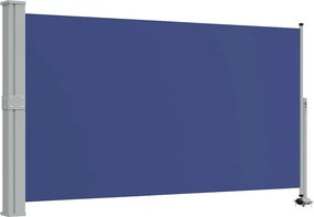 vidaXL kék behúzható oldalsó teraszi napellenző 140 x 300 cm