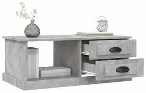 betonszürke szerelt fa dohányzóasztal 90 x 50 x 35 cm