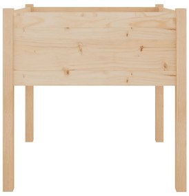 Tömör fenyőfa kerti virágtartó 70 x 70 x 70 cm