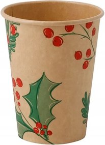 Eldobható karácsonyi bögrék teljesen papírból 100% Öko 350ml 50 db