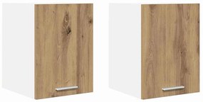 Függő szekrény polcokkal Riga 2 pcs Artisan tölgy és fehér