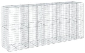 horganyzott vas gabion kosár fedéllel 450 x 100 x 200 cm