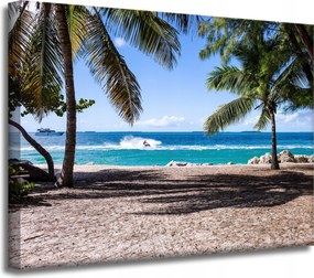 Vászonkép Természet Óceán pálmafák tengerpart 40x30 cm