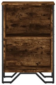 füstös tölgy színű szerelt fa könyvszekrény 50 x 31 x 74,5 cm