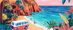 Kép - Lakóautó az óceánnál (120x50 cm)