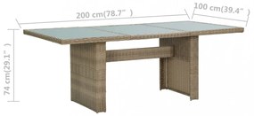 9 részes barna kültéri polyrattan étkezőgarnitúra