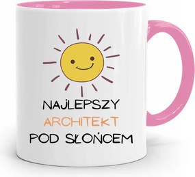 Rózsaszín Építész Bögre A Legjobb A Nap Alatt fényképes nyomtatással