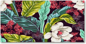 Konyhai panel Trópusi virágok 140x70 cm Ragasztó