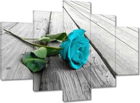 Festmények 150x105 Kék rózsa a deszkákon