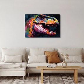 Kép - Dinoszaurusz, festészet (90x60 cm)