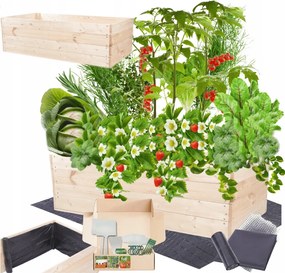 Ágyás magasított zöldséges láda inspector virágtartó impregnáló 36x120x60